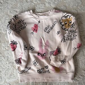 Zara Kids Pink Graphic Sweater